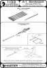 Master AM-32-094 A-1 Skyraider - 20mm cannon barrels with flash hiders and Pitot Tube 1:32